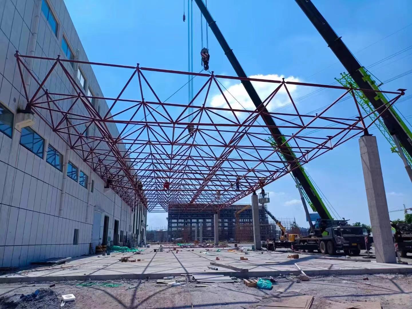 石景山江苏宿迁国望高科纤维公司 -生活楼网架 成品库网架 立体库网架